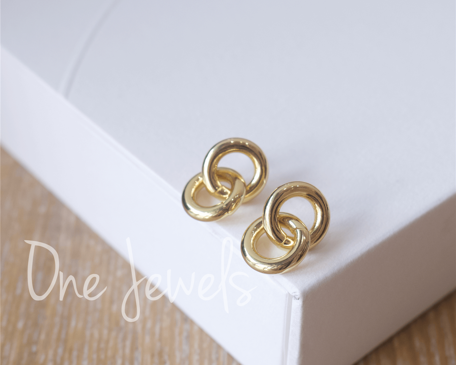 OneJewels鎮店 敲顯貴的極簡圓環雙環耳釘氣質冷淡設計s925純銀針