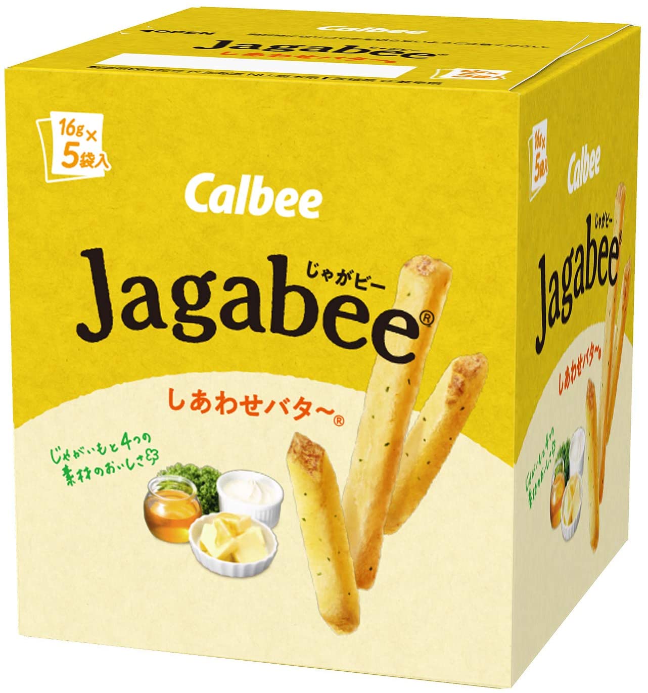 日本Calbee卡樂比Jagabee薯條零食（16克x 5袋）x 12-JPY¥2,722