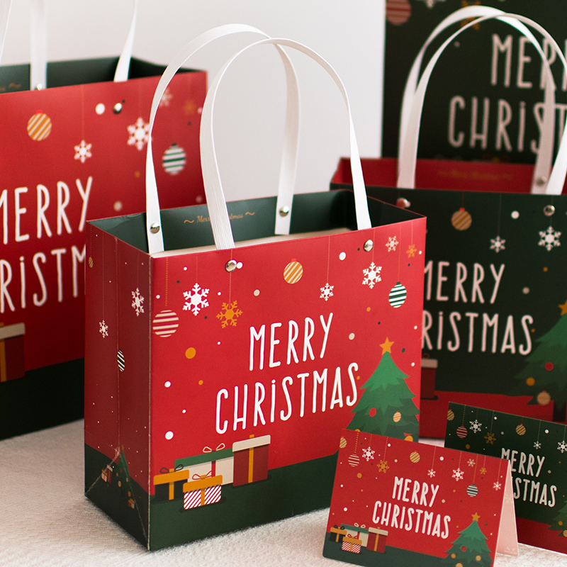 耶誕節手提袋大號生日禮品包裝袋紙袋禮袋平安夜糖果禮物袋送禮
【在售價】4.50 元