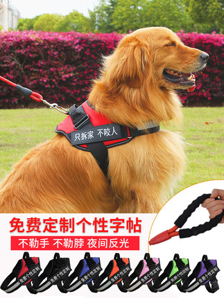 背心式狗狗牽引繩子拉布拉多金毛用品小型中型大型犬遛狗繩狗鏈子【在售價】14.80 元