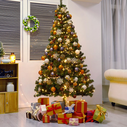 聖誕樹家用小型加密1.5M/1.8米大型發光套餐聖誕節裝飾品北歐網紅【在售價】98.00 元