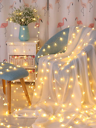 LED小彩燈閃燈串燈滿天星星臥室房間裝飾品生日氛圍布置掛燈聖誕【券後價】2.80元