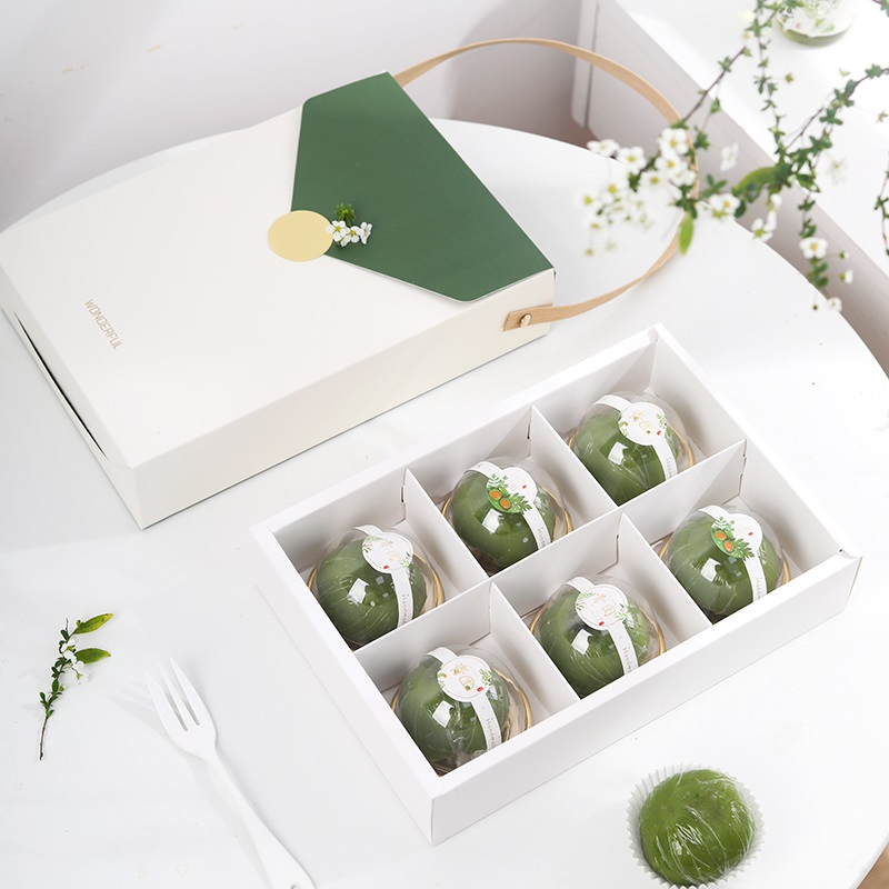 青團包裝盒4/6/8粒冰皮綠豆糕禮盒高端手提月餅蛋黃酥空盒子
【在售價】4.50 元
