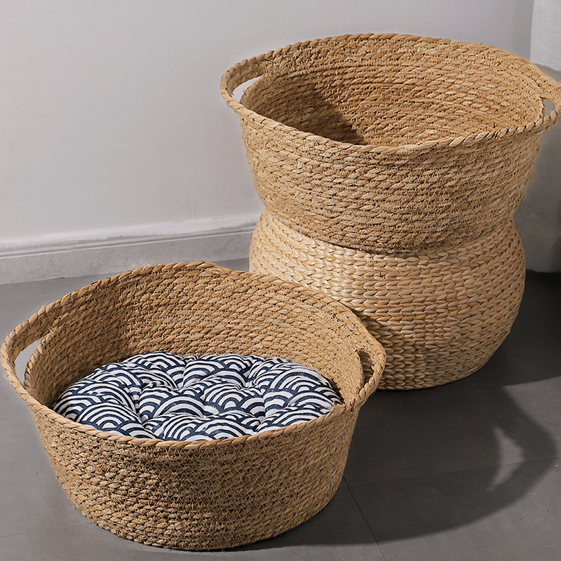 藤編貓窩四季通用貓咪磨爪熟睡蒲草墊子狗窩貓抓板寵物床貓咪用品【券後價】6.90元